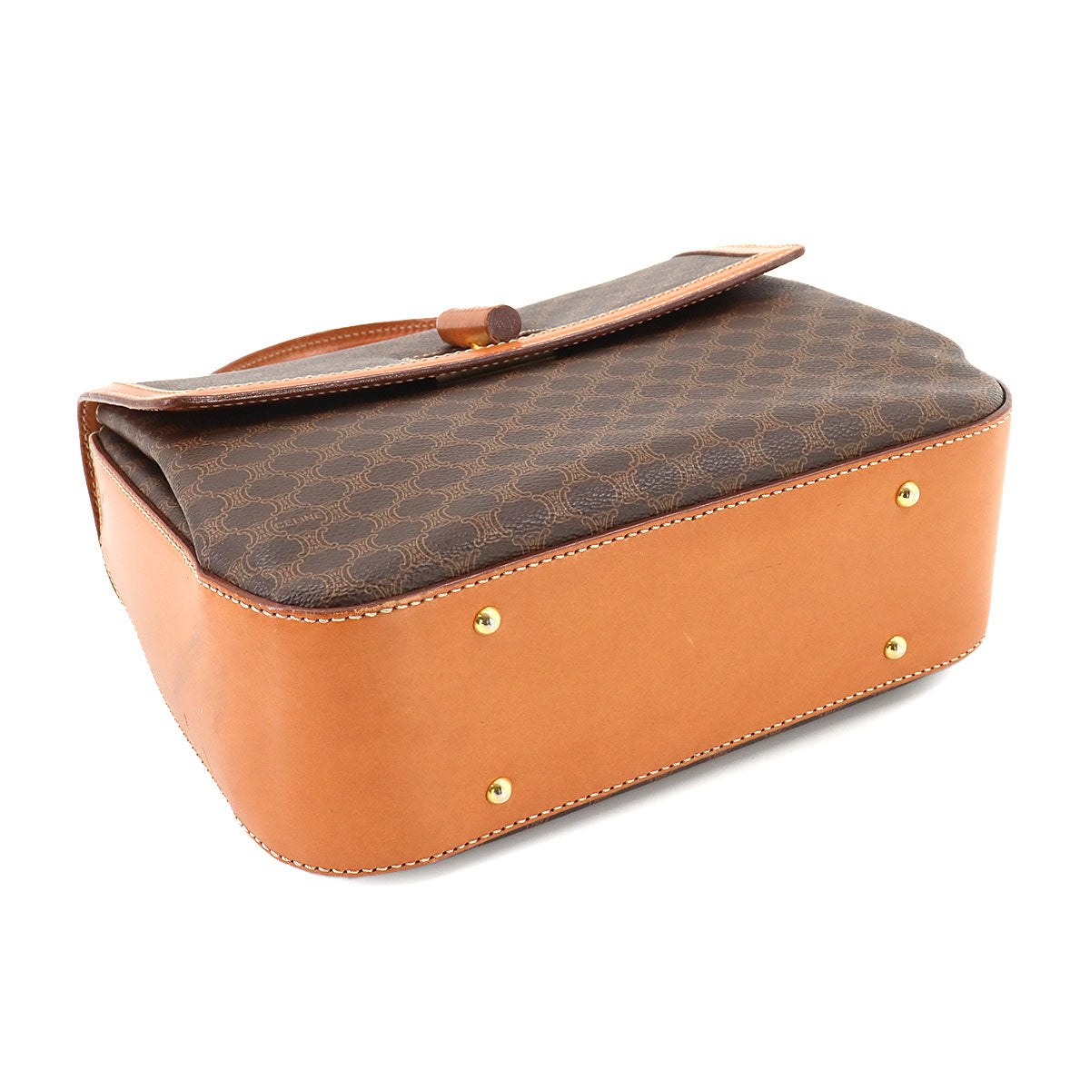 Macadam 2way Hand Shoulder Bag PVC Leather Brown Vintage