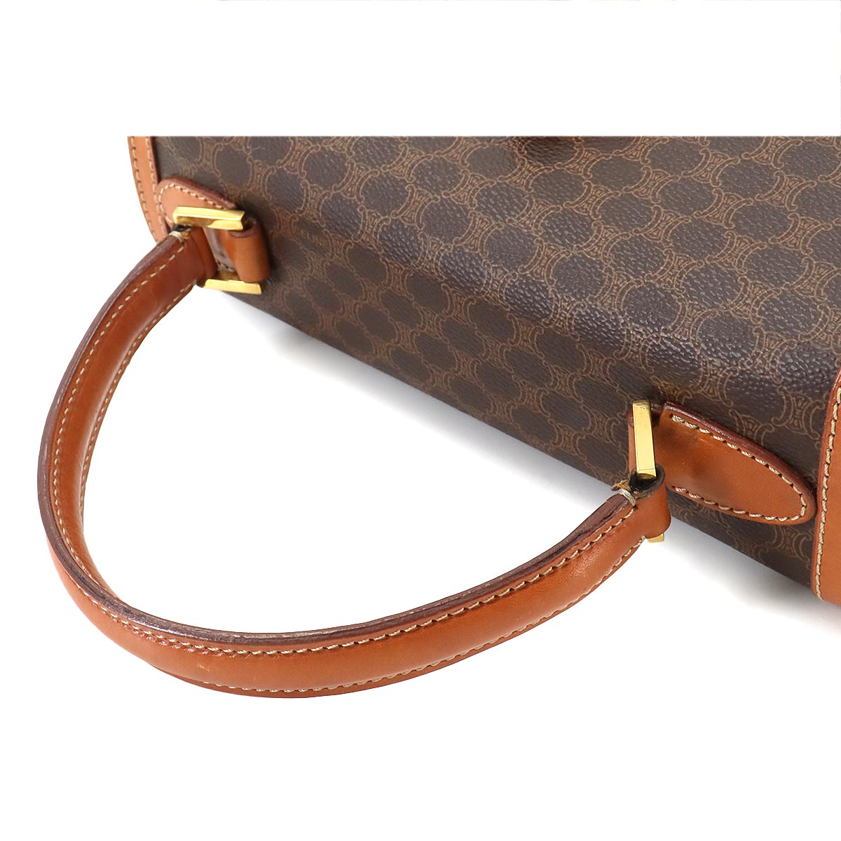 Macadam 2way Hand Shoulder Bag PVC Leather Brown Vintage