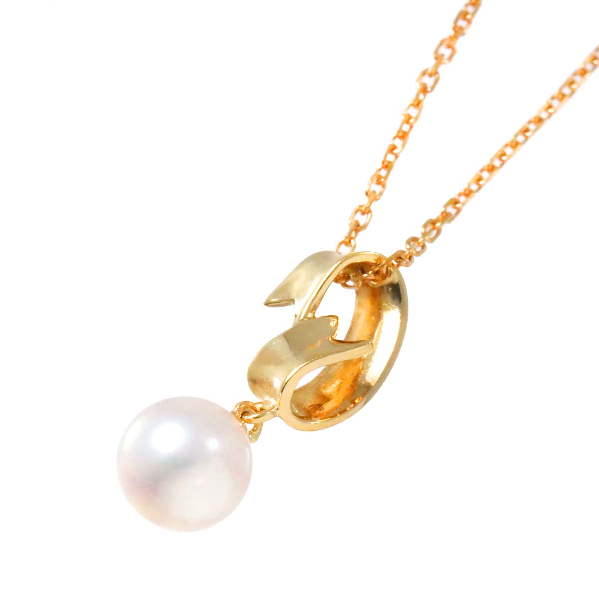 Akoya Pearl 7.0mm Necklace 18K Yellow Gold 750