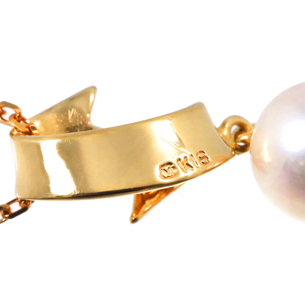 Akoya Pearl 7.0mm Necklace 18K Yellow Gold 750