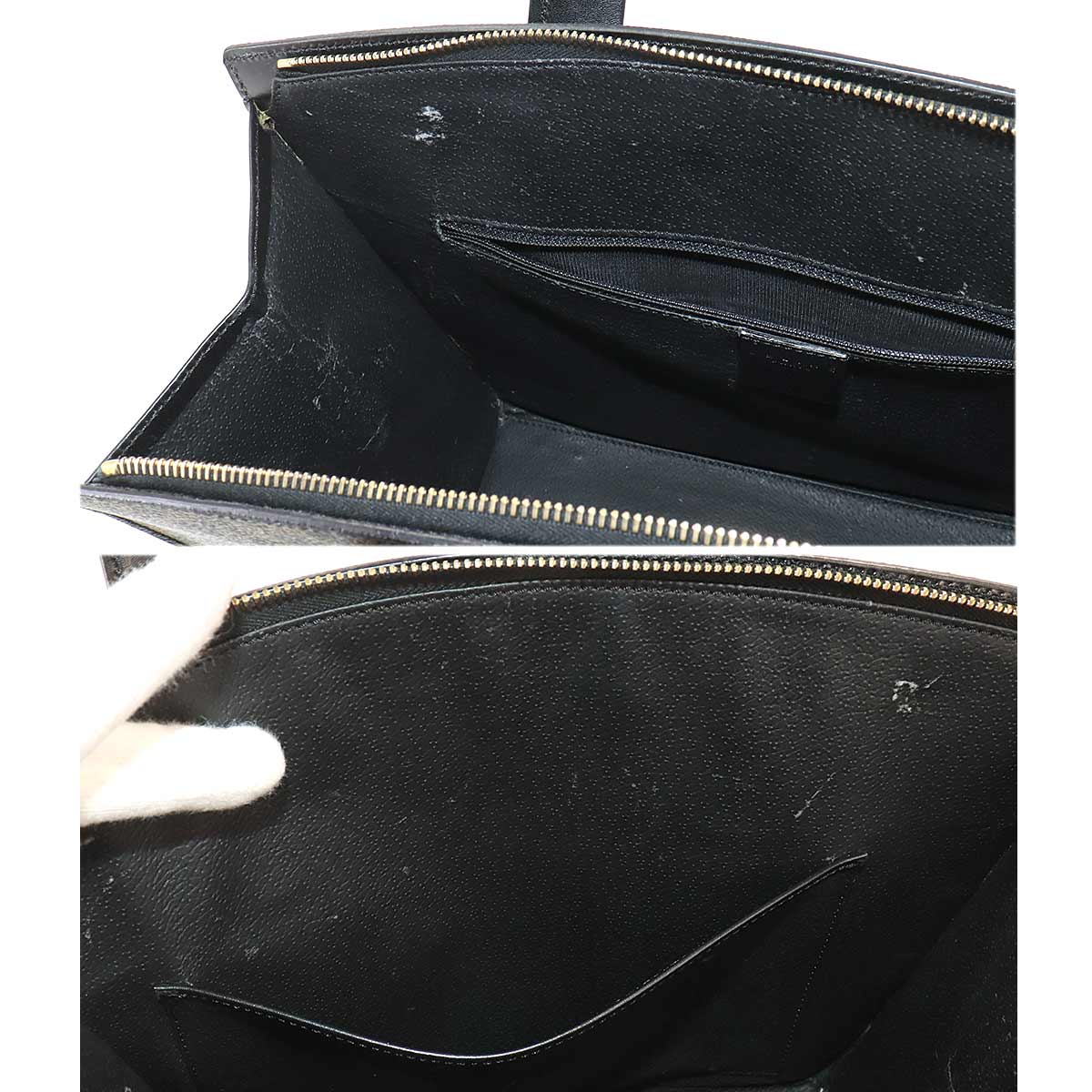 Macadam Hand Bag Leather PVC Black Brown Vintage Purse