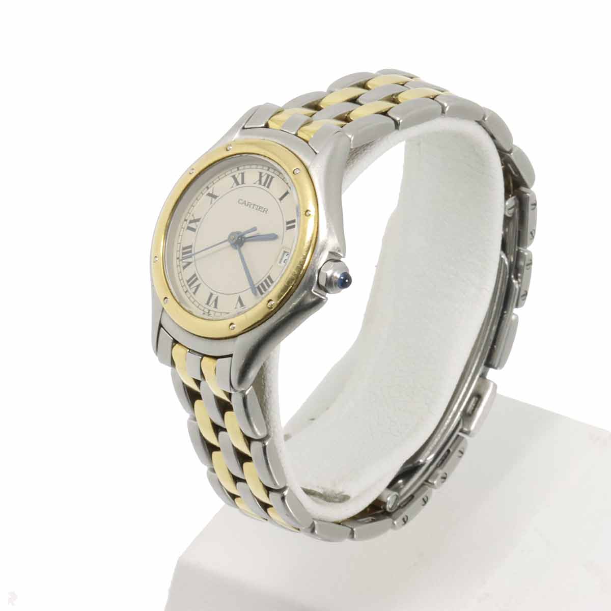 panthere cougar SM Date Two Tone K18YG Quartz cream Dial