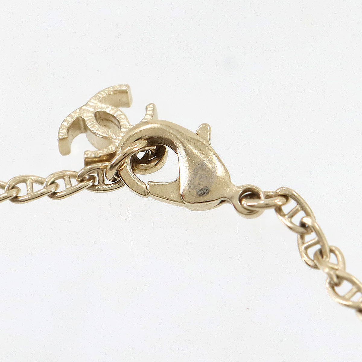 Coco Logos Necklace Gold White A16A Accessory