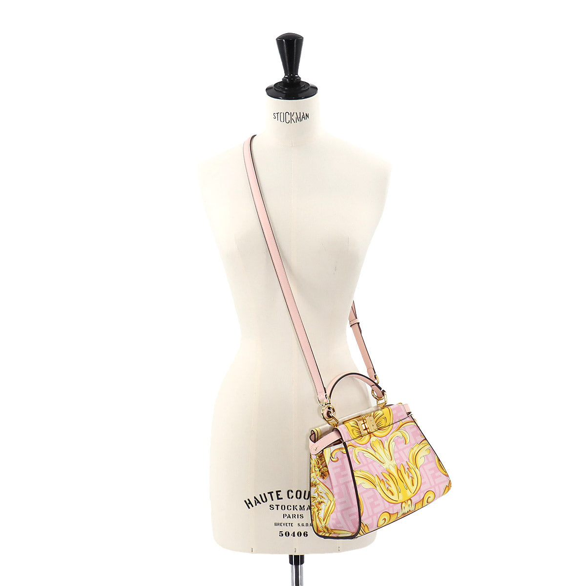 Fendace Peekaboo Hand Shoulder Bag Leather Pink 8BN244 90253953