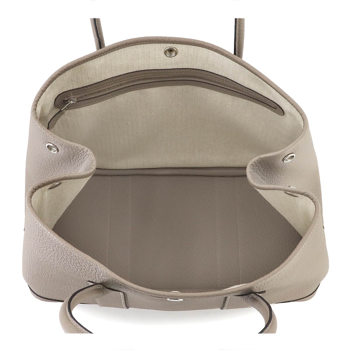 Garden Party PM Tote Bag Negonda Leather Gris Asphalt Purse