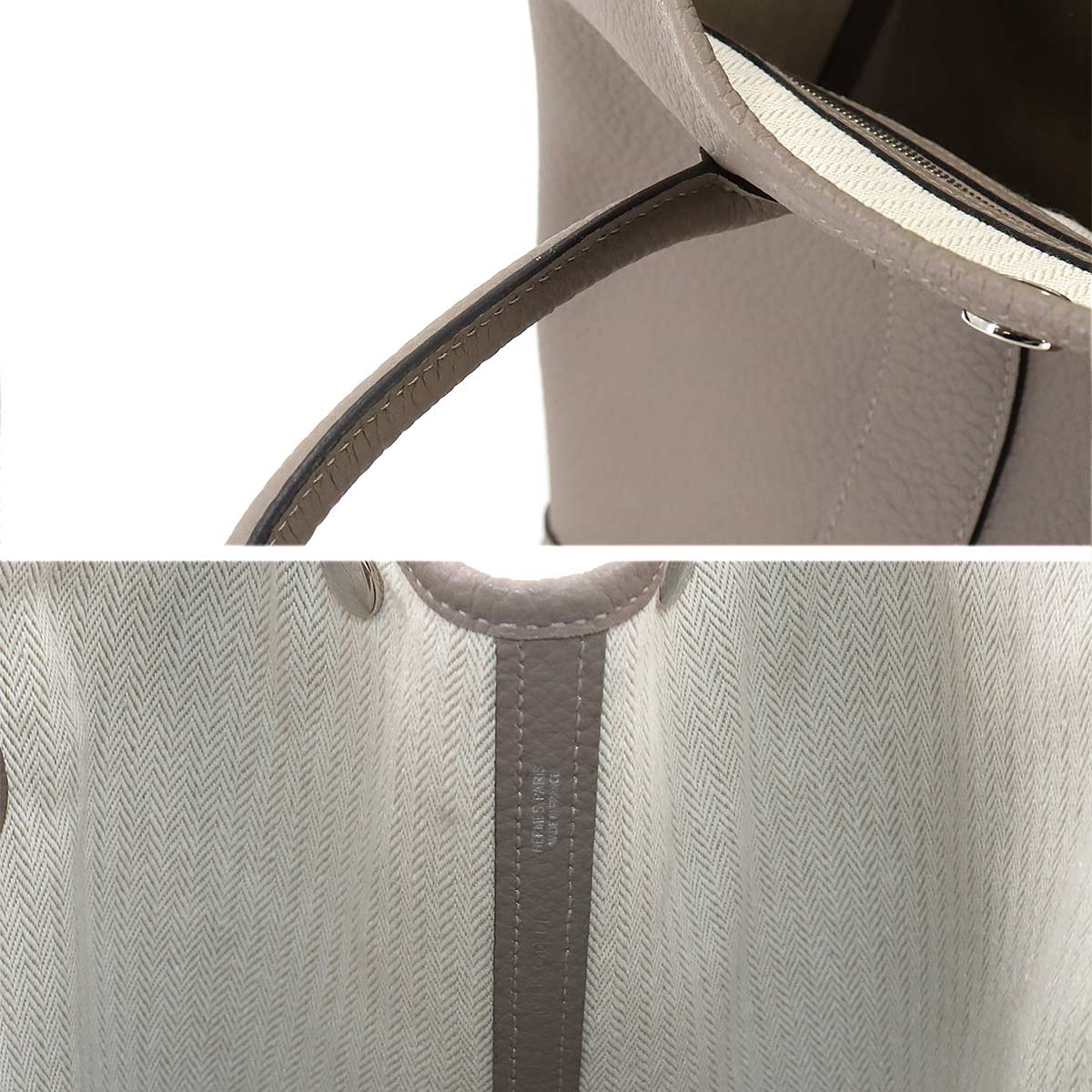 Garden Party PM Tote Bag Negonda Leather Gris Asphalt Purse