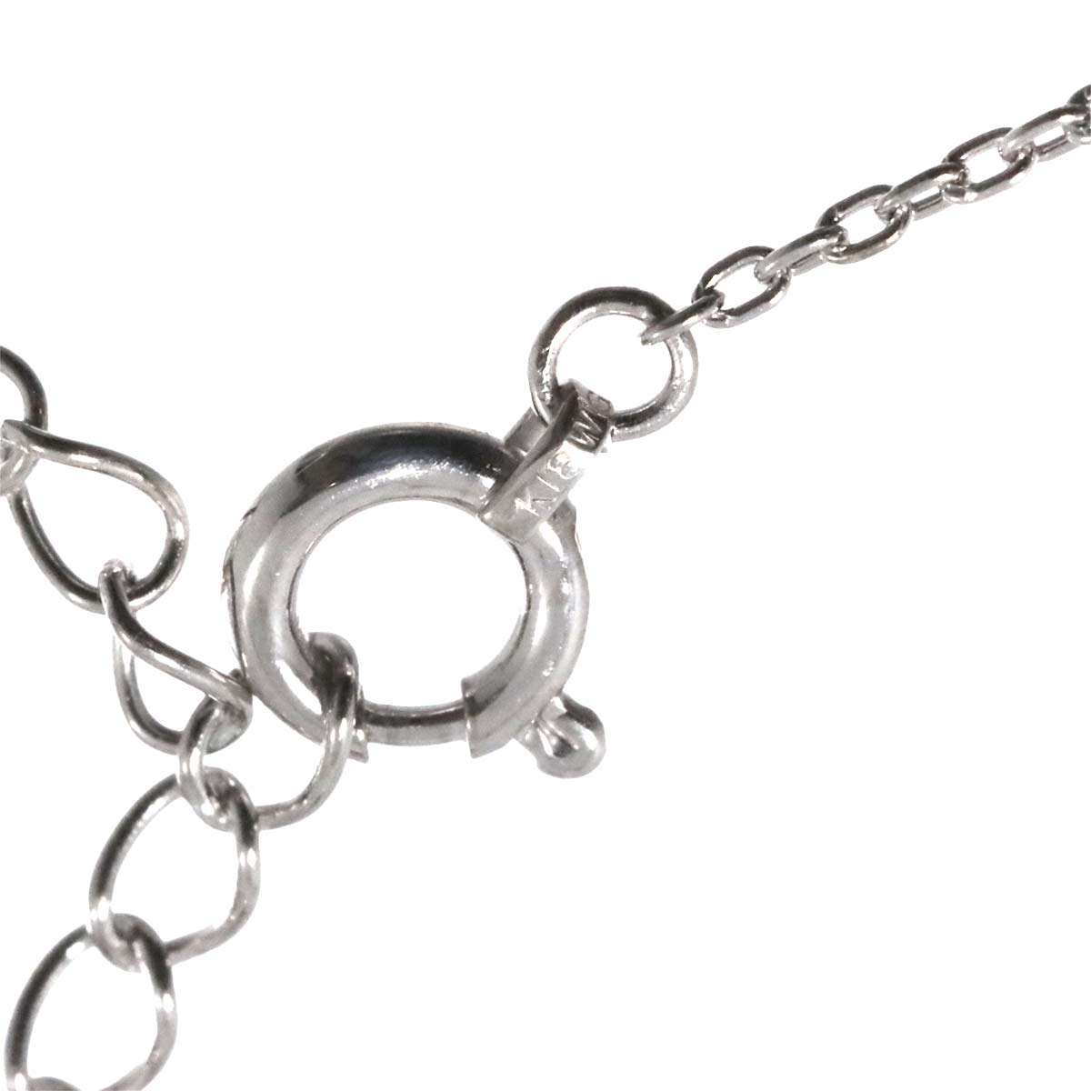 Multi Stone Necklace 18K White Gold 750