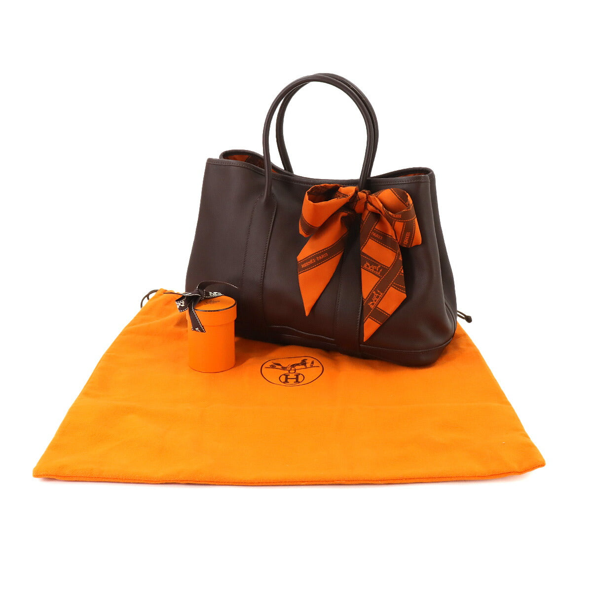 Garden Twilly 30 TPM Tote Bag Swift Leather Havane Purse