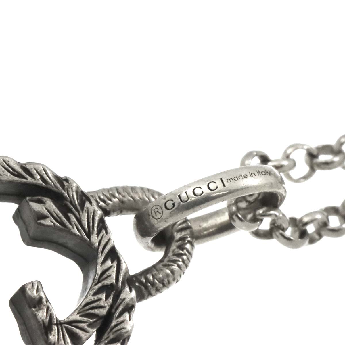GUCCI Interlocking Necklace SV Silver 925