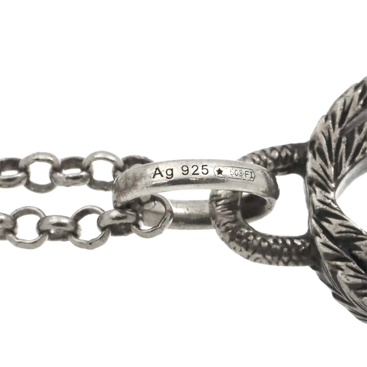 GUCCI Interlocking Necklace SV Silver 925