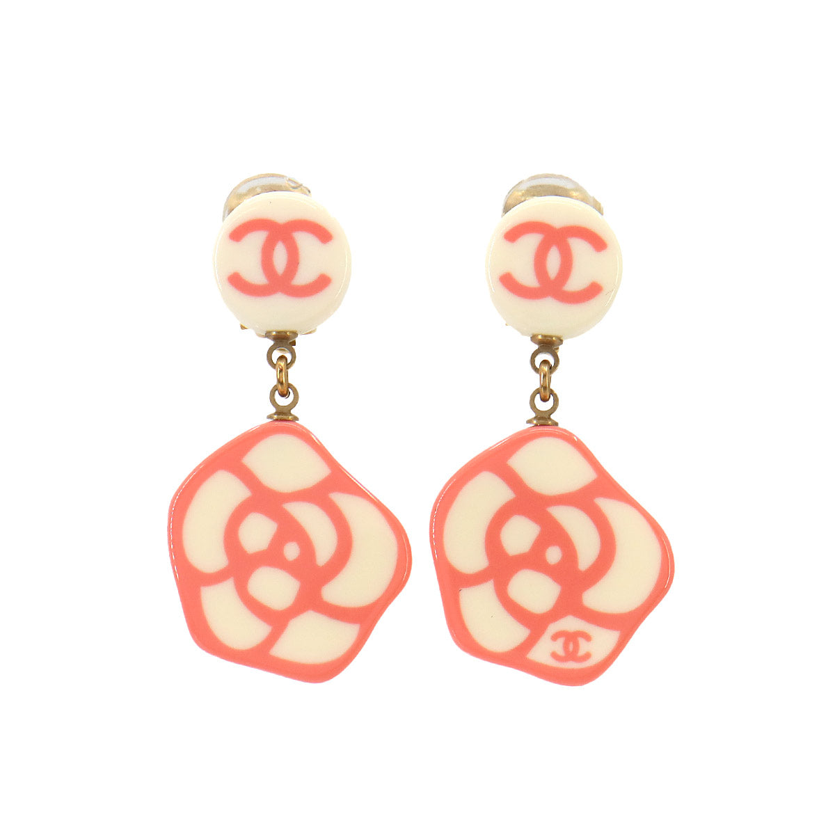 Coco Earrings Camellia White Pink 03P Accessory