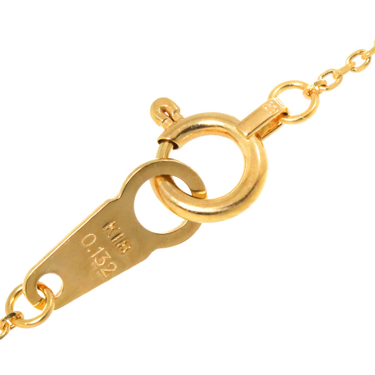 Vendome Aoyama Diamond 0.132ct Necklace 18K Yellow Gold 750