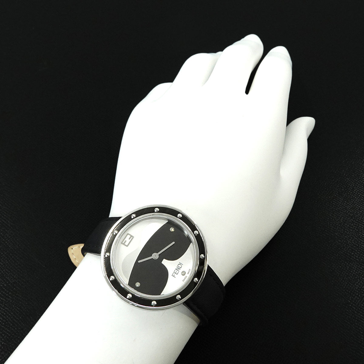 My Way 35000M Quartz 3P Diamond Black Dial Ladies Watch