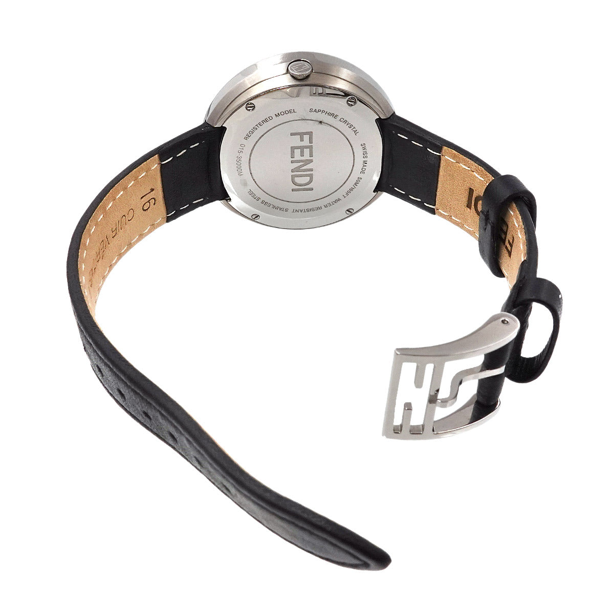 My Way 35000M Quartz 3P Diamond Black Dial Ladies Watch