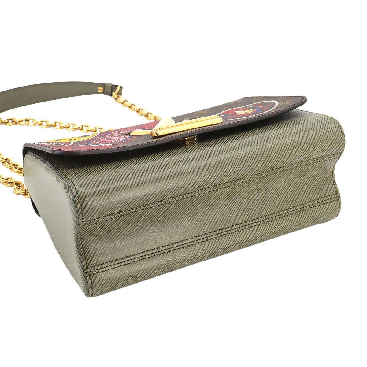 Epi Monogram Twist MM Shoulder Bag Leather Khaki M43497 90259411