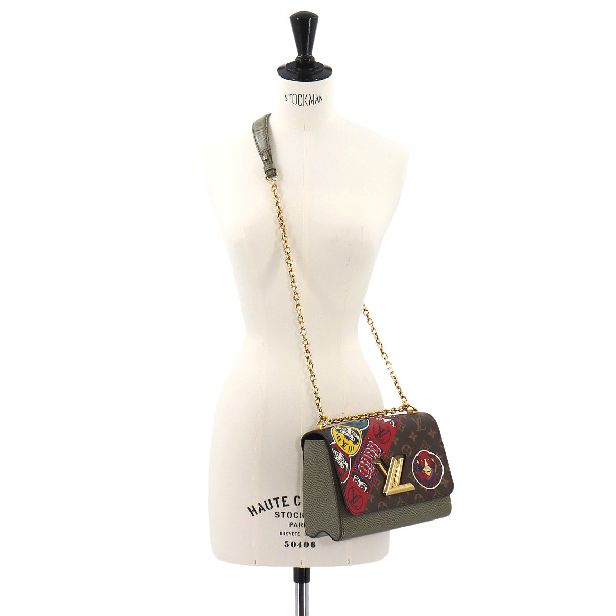 Epi Monogram Twist MM Shoulder Bag Leather Khaki M43497 90259411