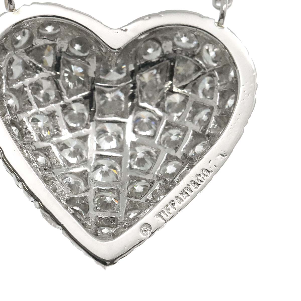Heart Diamond Necklace Platinum