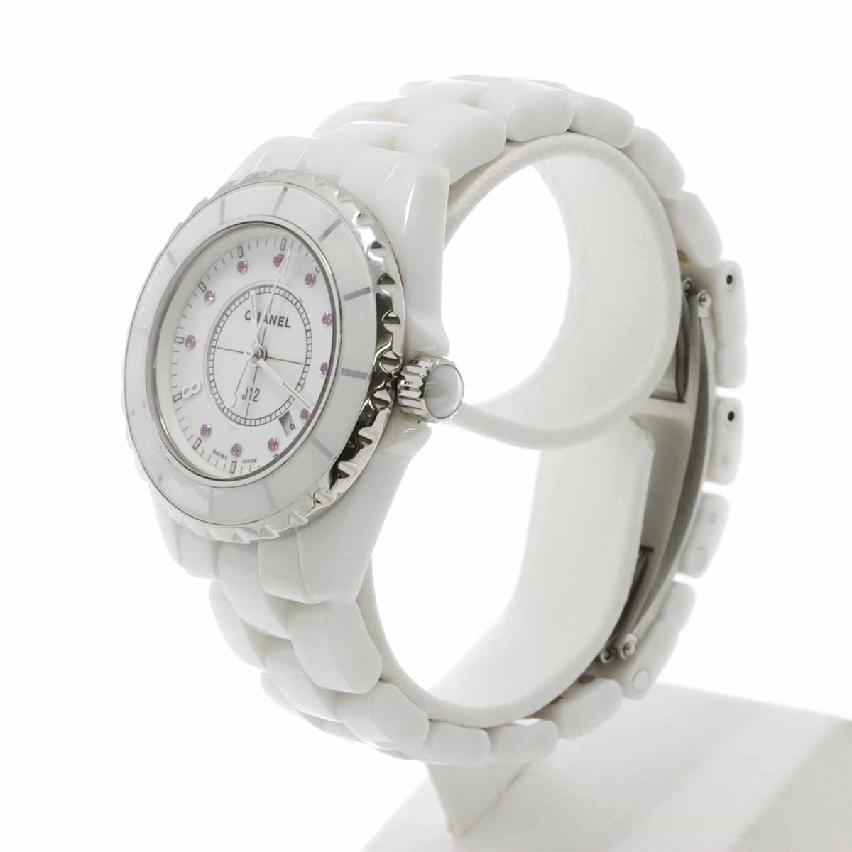 J12 H2054 33mm Limited Ginza 11P Pink Sapphire White Dial