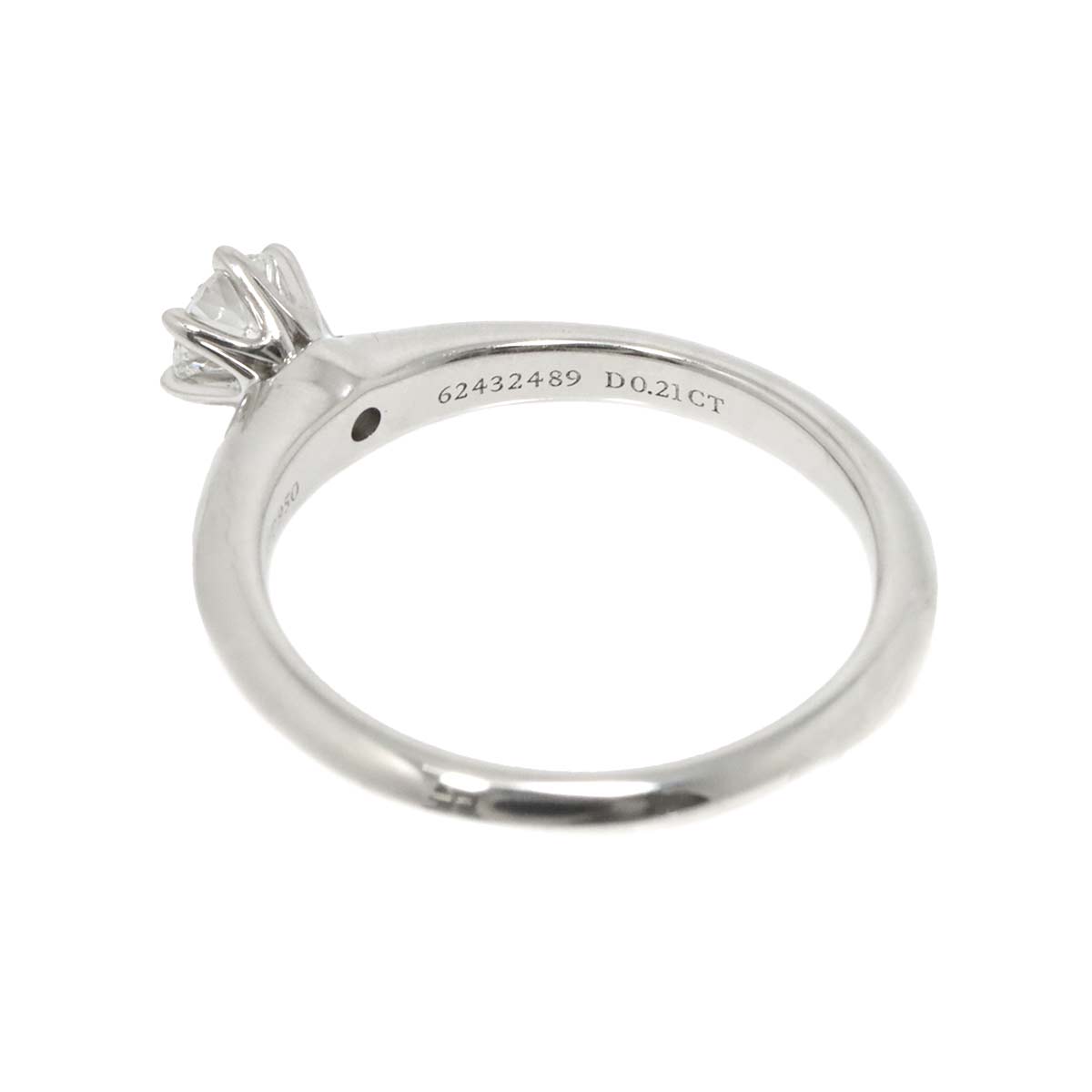 Diamond 0.21ct E/VVS2/3EX Ring Platinum Size4(US)