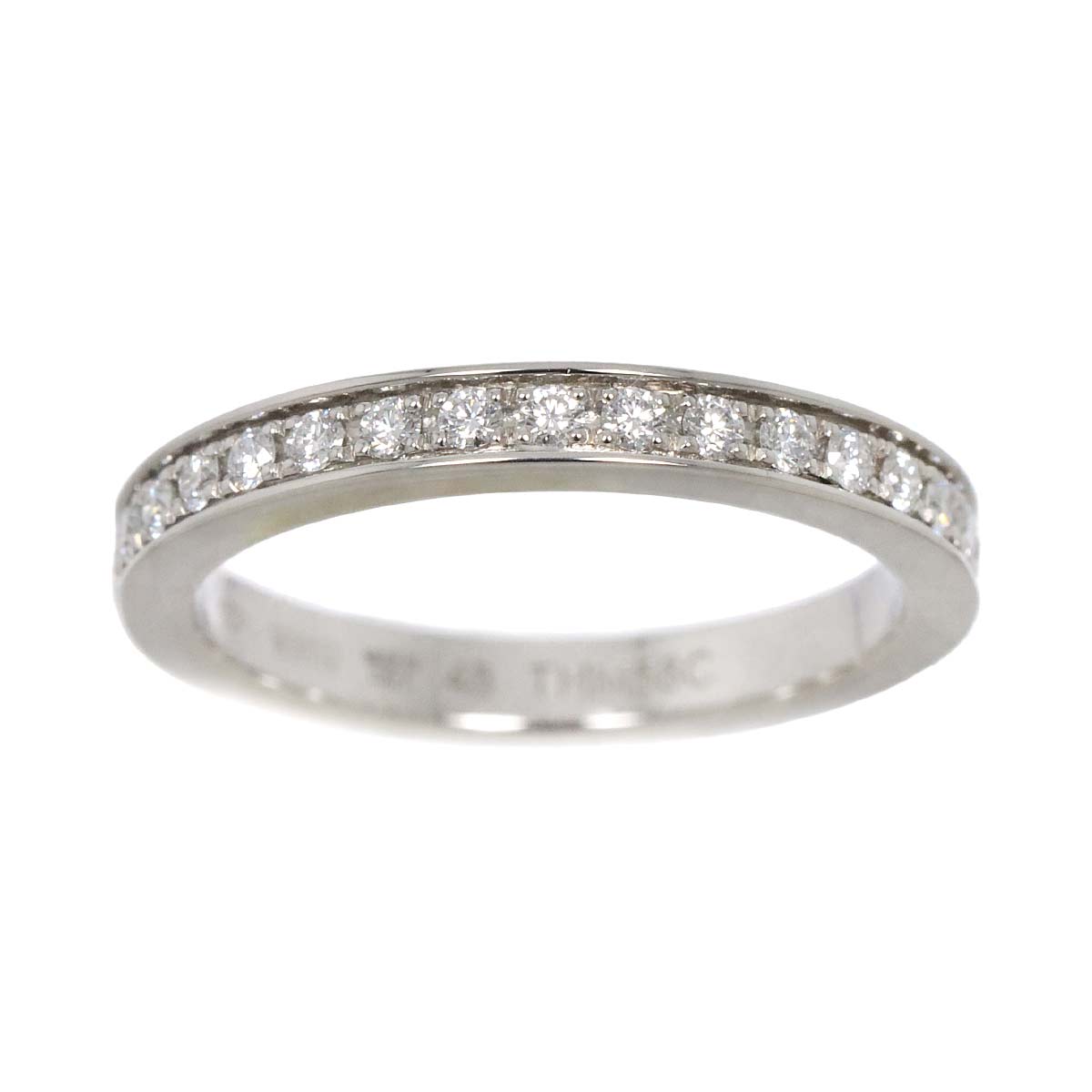 Half Diamond Ring Pt Platinum size48 4.5(US)