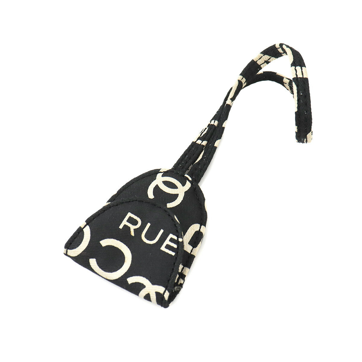 Bicyie Line Boston Bag Canvas Black White Purse