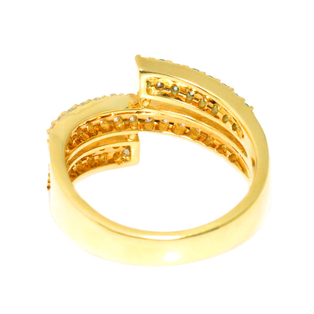 Jun Okina Diamond 0.20ct/0.68ct Ring 18K YG 750 size6(US)