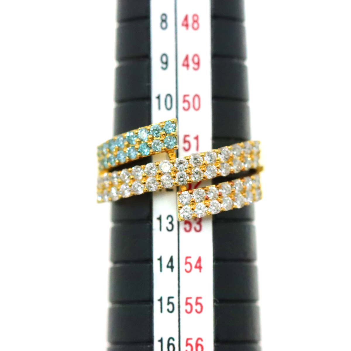 Jun Okina Diamond 0.20ct/0.68ct Ring 18K YG 750 size6(US)