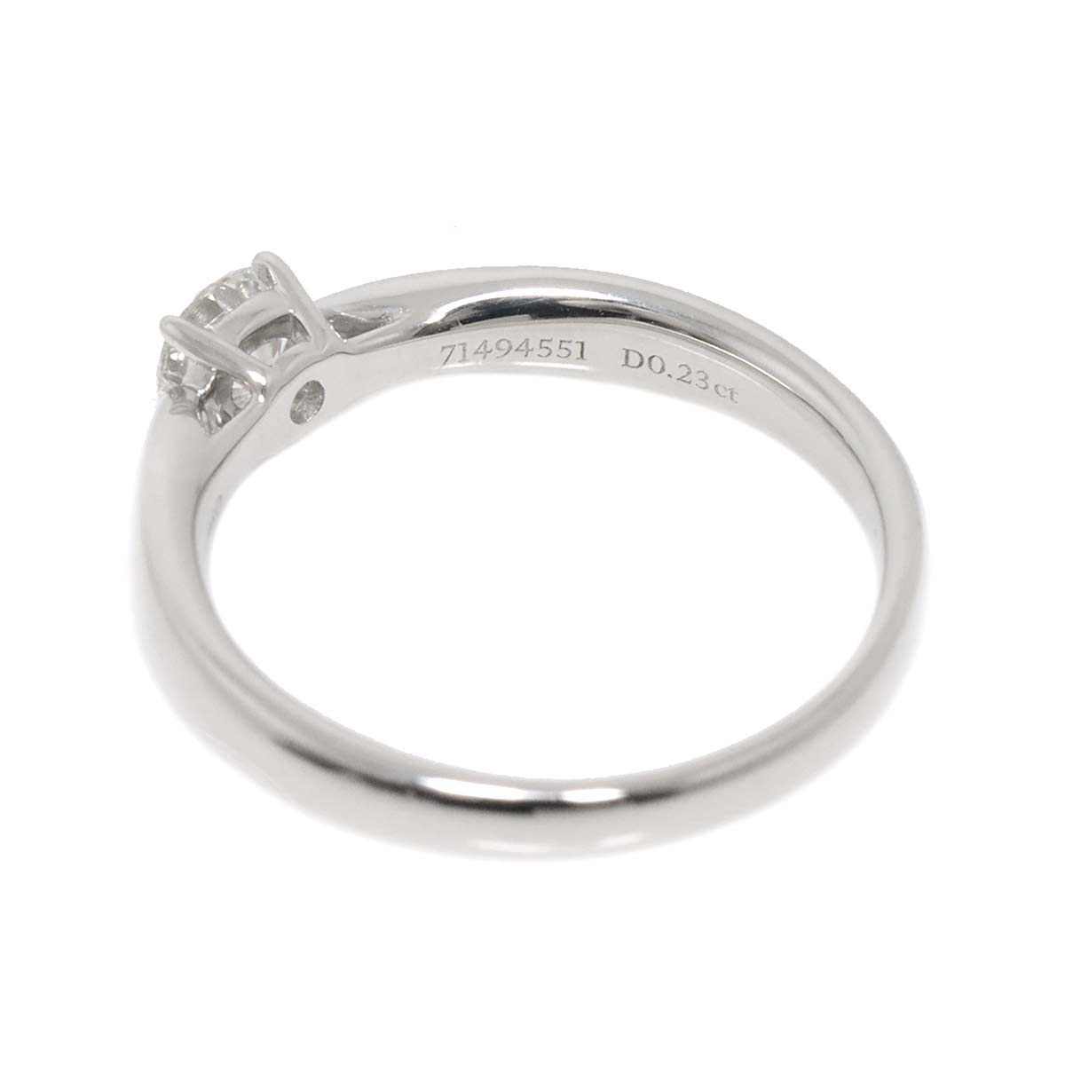 Diamond 0.23ct I/VS1/3EX Ring Pt Platinum Size4(US)