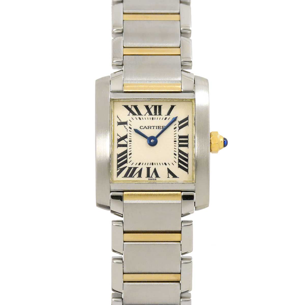 Tank Francaise SM W51007Q4 750 YG Quartz Cream Dial Ladies