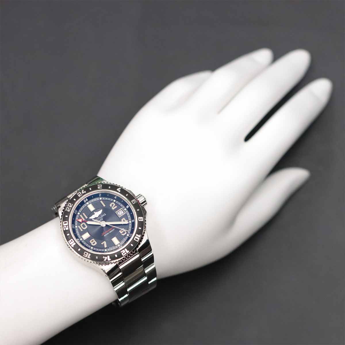 Super Ocen GMT A32380 Black Dial Automatic Mens Watch