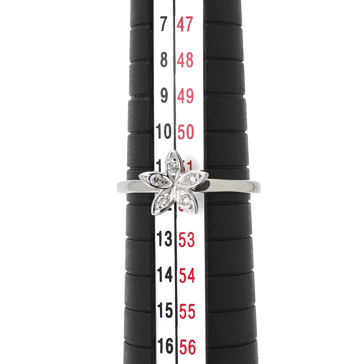 TASAKI Diamond 0.05ct Flower Ring 18K White Gold 750 Size5.75-6(US)