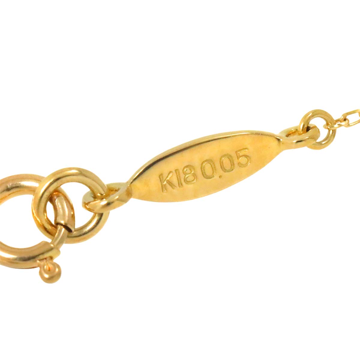 Diamond 0.05ct Cross Necklace 18K Yellow Gold 750