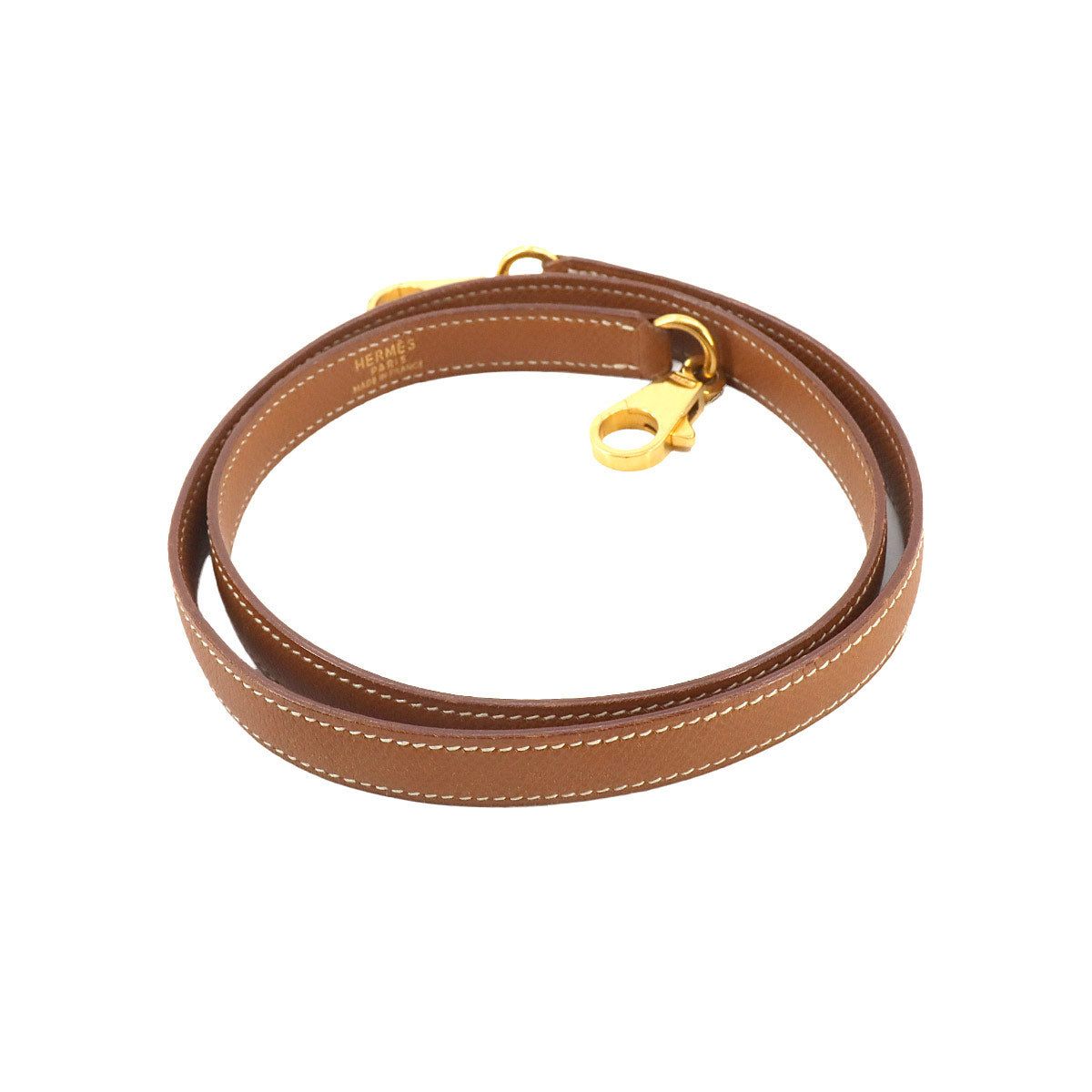 Shoulder Strap Couchevel Epsom Gold Brown Accessory