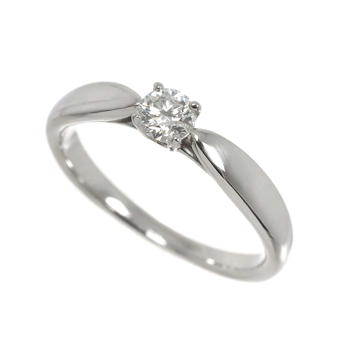 Diamond 0.18ct H/VS1/3EX Ring Pt Platinum Size4(US)