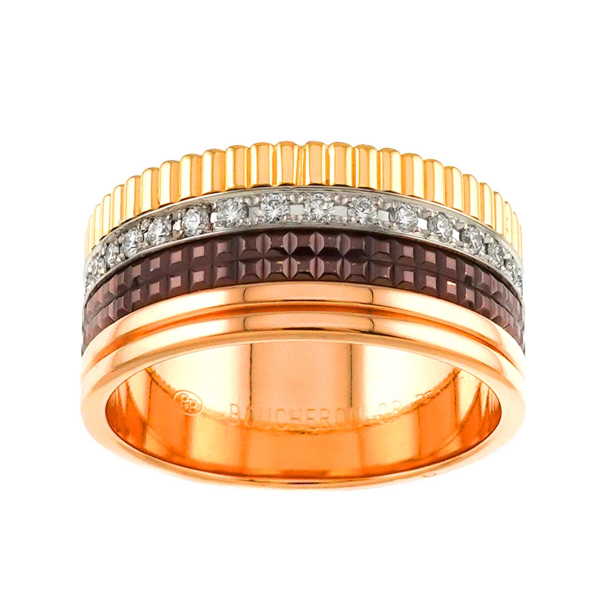 Quatre Classic Diamond Ring Large 18K YG WG PG Size69 12 US