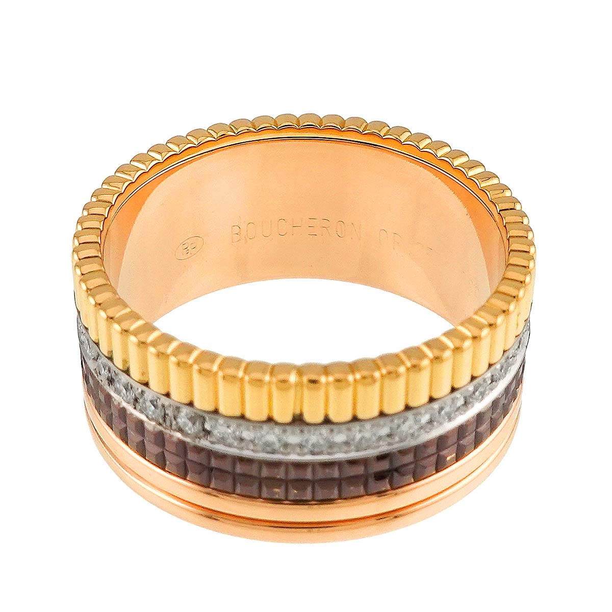 Quatre Classic Diamond Ring Large 18K YG WG PG Size69 12 US