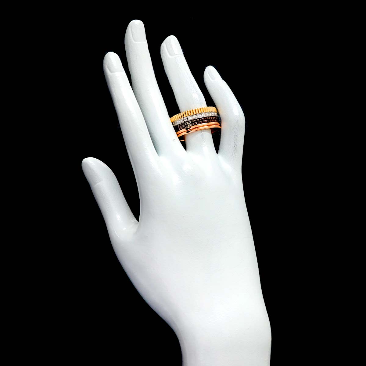 Quatre Classic Diamond Ring Large 18K YG WG PG Size69 12 US