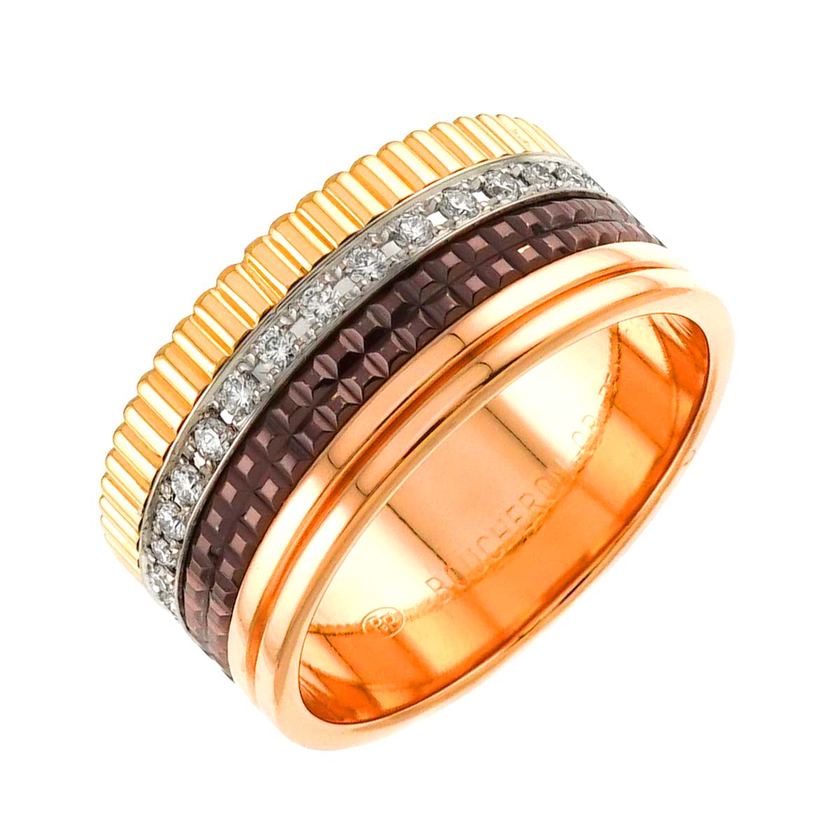 Quatre Classic Diamond Ring Large 18K YG WG PG Size69 12 US