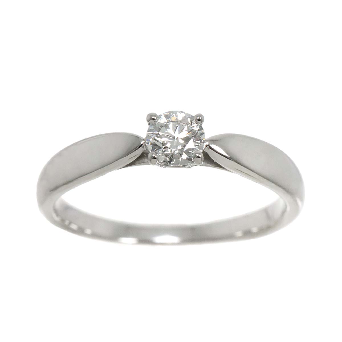 Diamond 0.20ct G/VVS2/3EX Ring Pt Platinum Size4(US)