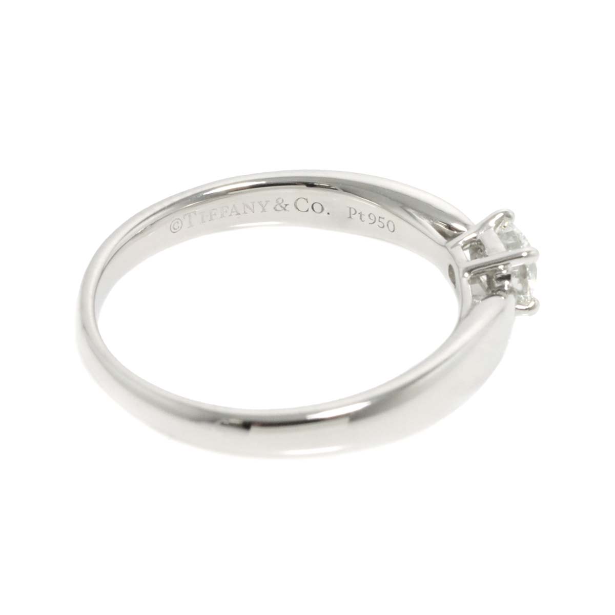 Diamond 0.20ct G/VVS2/3EX Ring Pt Platinum Size4(US)