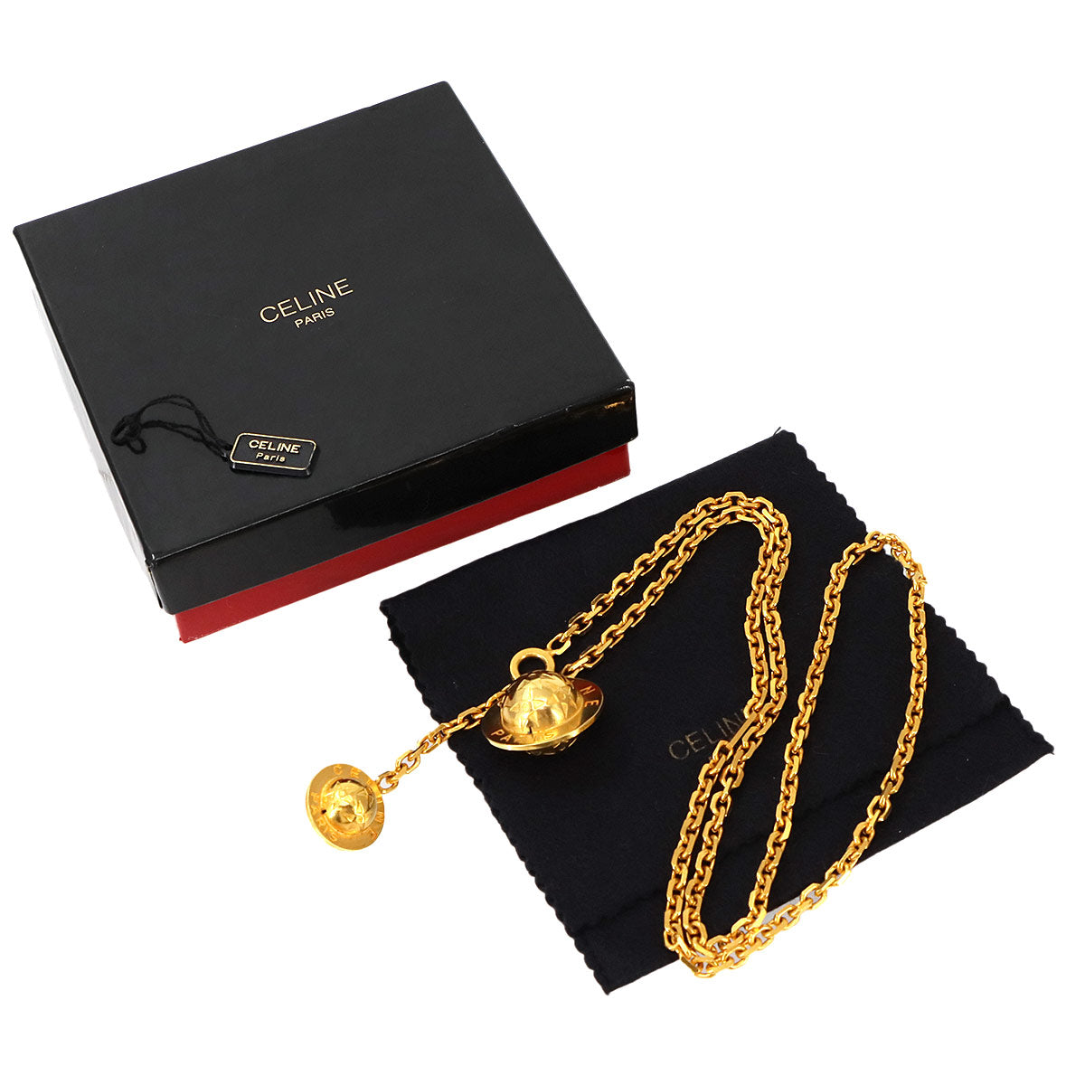 Star Ball Planet Necklace Gold Vintage Accessory