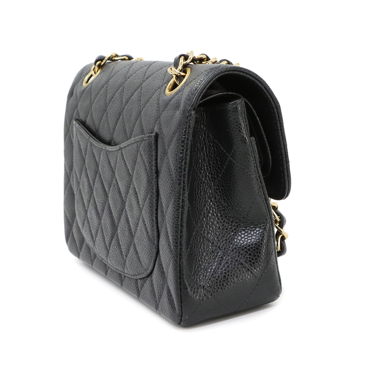 Matelasse 23 Chain Shoulder Bag Leather Black A01113