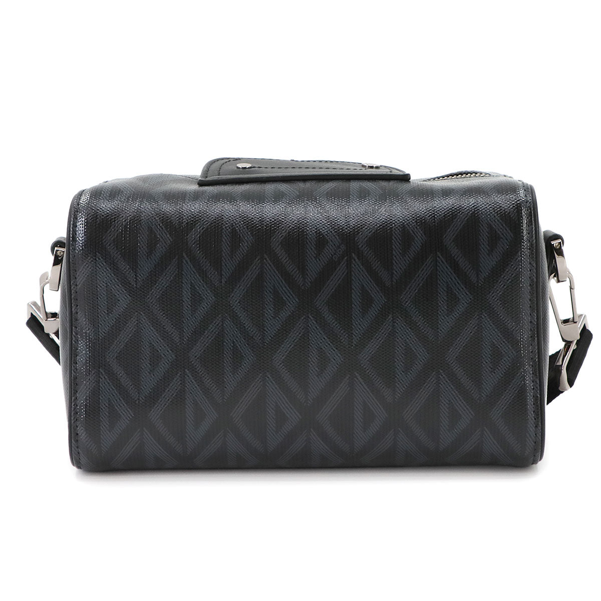 CD Diamond Shoulder Bag PVC Leather Black 1ADPO249CDP 90265176