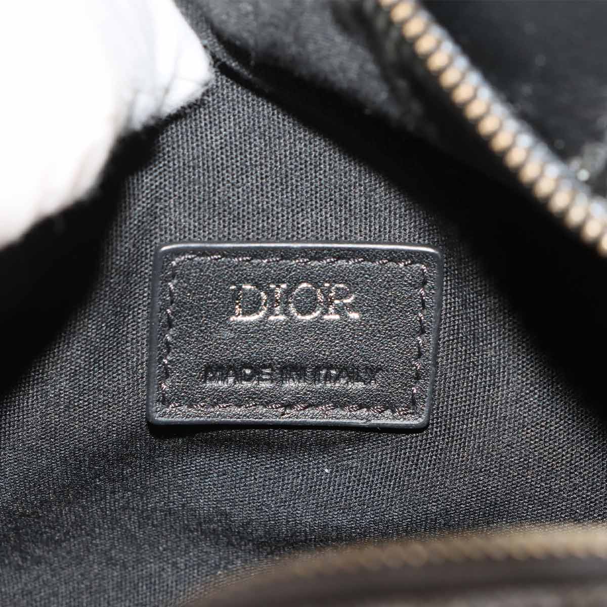 CD Diamond Shoulder Bag PVC Leather Black 1ADPO249CDP 90265176