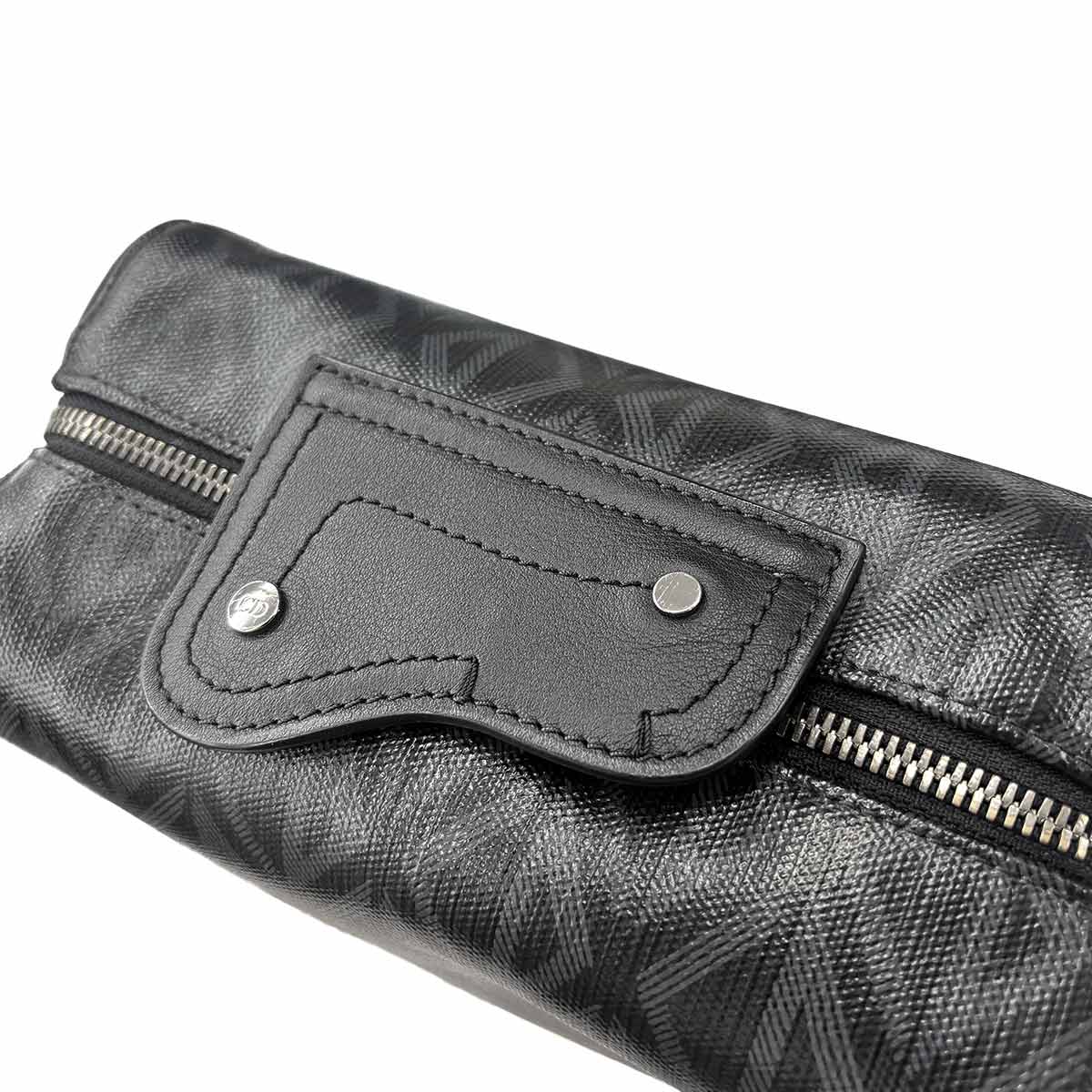 CD Diamond Shoulder Bag PVC Leather Black 1ADPO249CDP 90265176