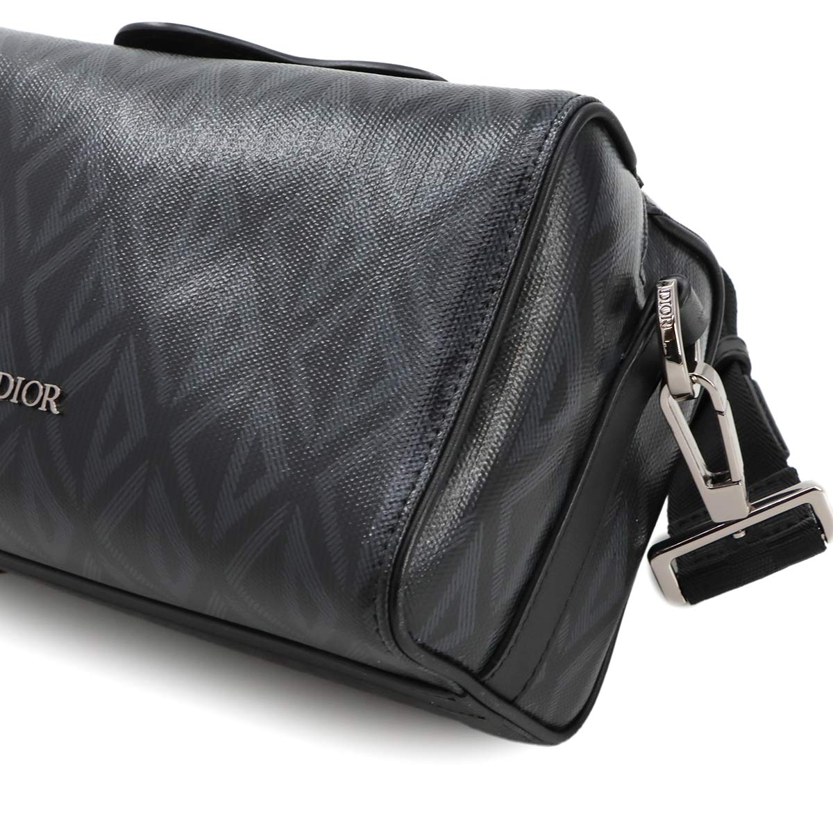 CD Diamond Shoulder Bag PVC Leather Black 1ADPO249CDP 90265176