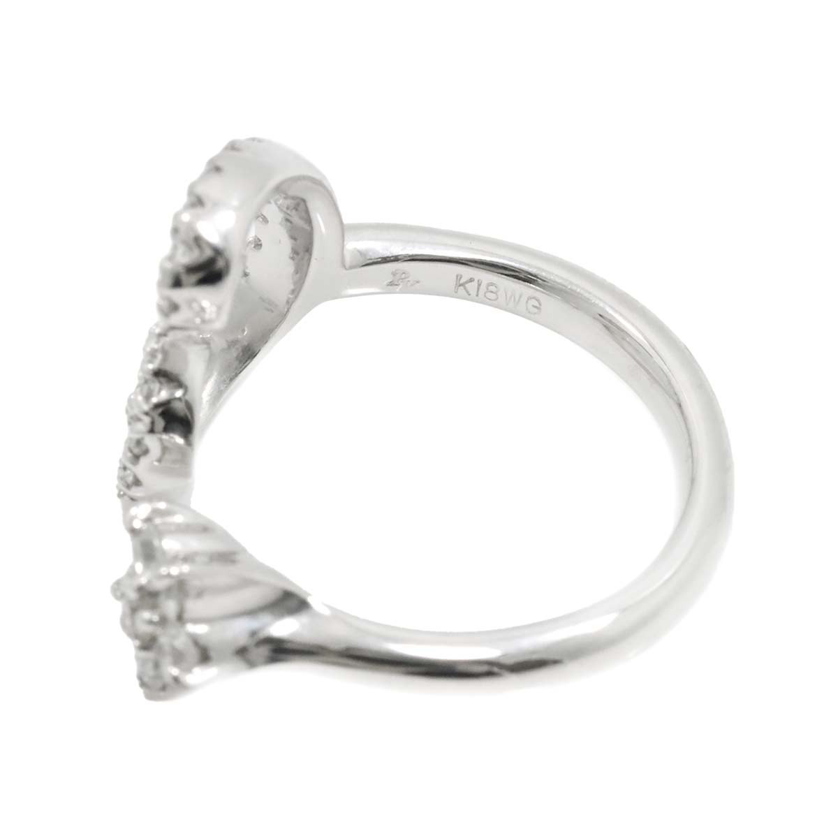 Ponte Vecchio Diamond 0.27ct Ring 18K WG 750 Size2.5(US)