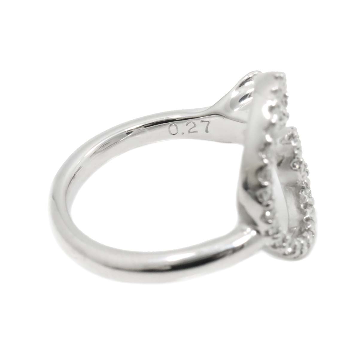 Ponte Vecchio Diamond 0.27ct Ring 18K WG 750 Size2.5(US)