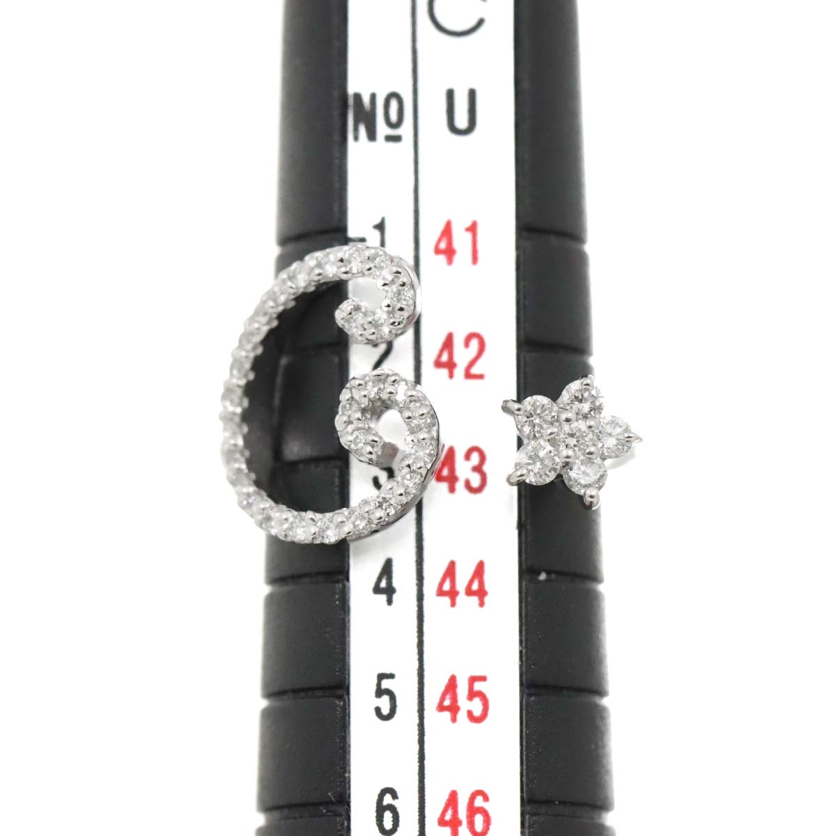 Ponte Vecchio Diamond 0.27ct Ring 18K WG 750 Size2.5(US)