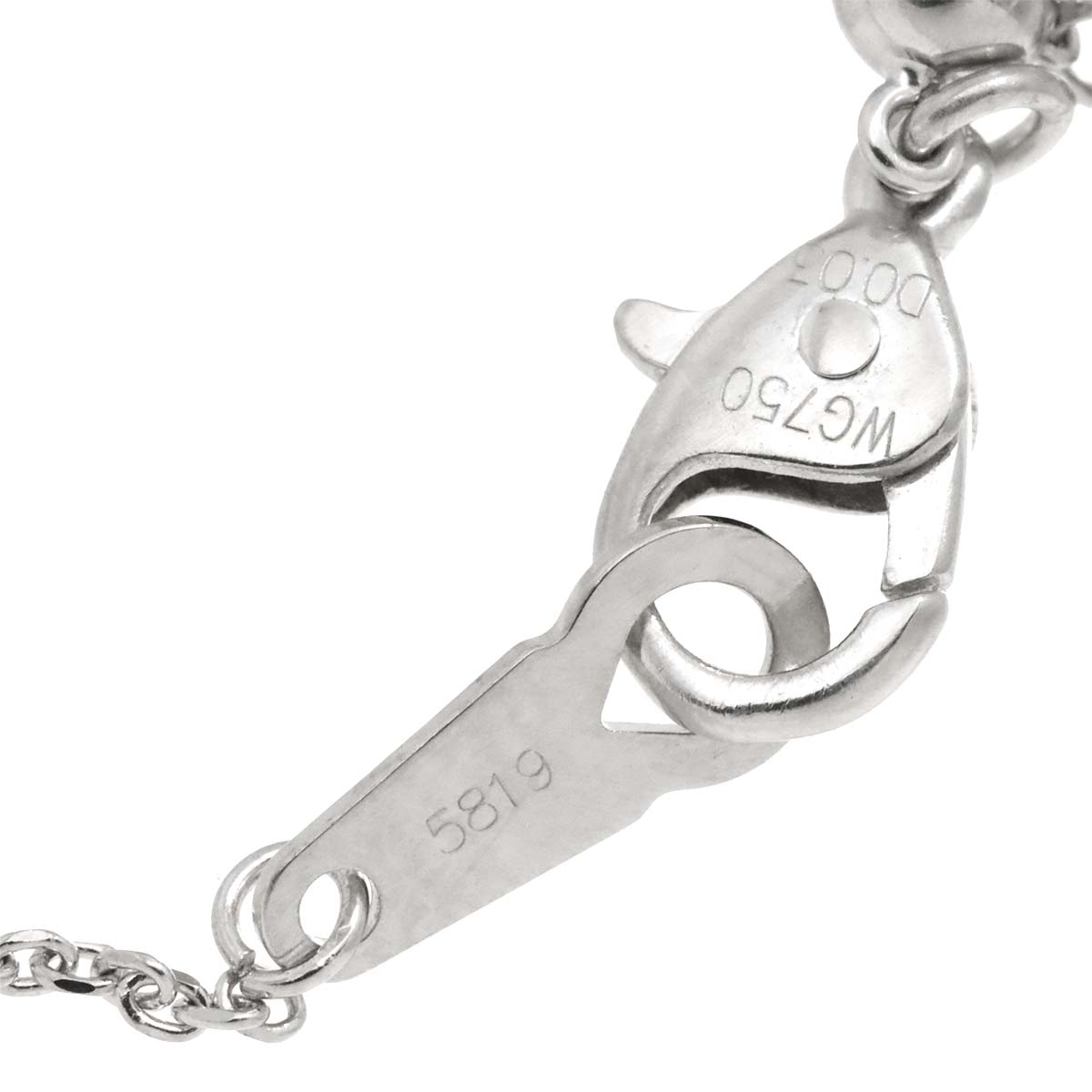 Akoya Pearl 8.0mm Diamond 0.03ct Necklace 18K WG 750